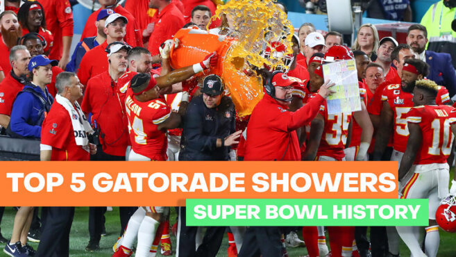 Top 5 Super Bowl Gatorade Showers